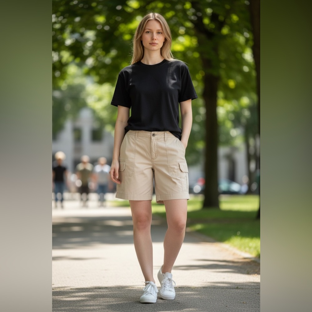 RALPH LAUREN Women's 14 Khaki Cargo Shorts